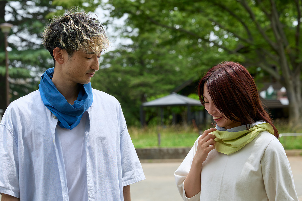 Image: https://1fl0kyr79c.user-space.cdn.idcfcloud.net/photographes/0007eb3812d4dc9fd846e1b24a3dd79b.jpg 和晒しコットン100%、日除け、汗拭き、冷え対策できる「首の肌着」|Oo(ワオ)