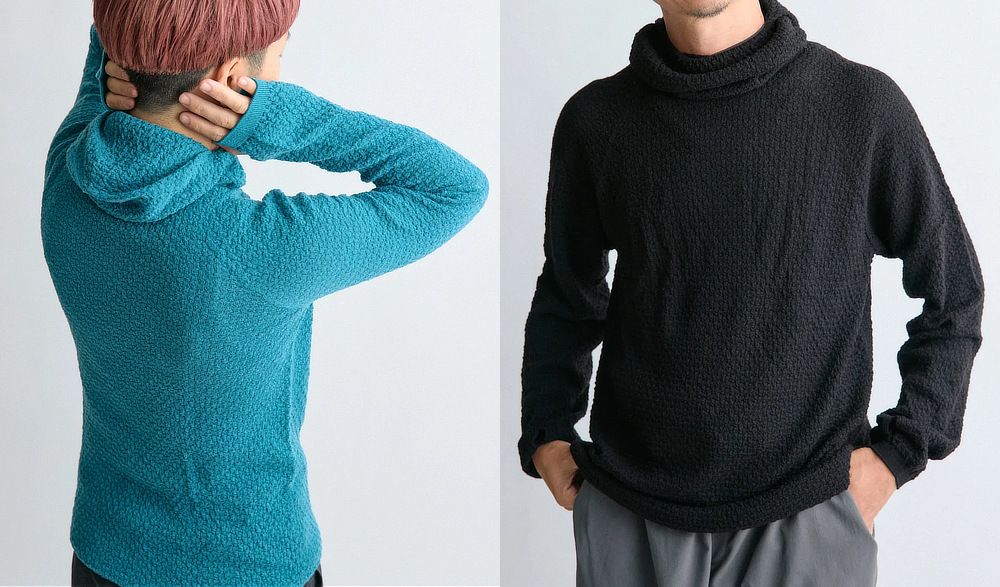 肌ざわりも履き心地も前人未踏の快適さの1枚でも着られるインナーウエア。|《フーディニット/男女兼用》自然な調湿・調温・防臭、フリーな履き心地の「WUNDER WEAR HOODIE」|BRING