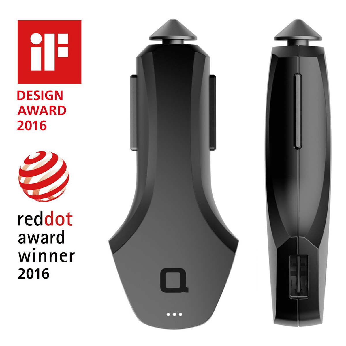 ニック・ストーバック氏率いる『nonda』の自信作。世界的デザイン賞「iF」と「Red Dot」、どちらも受賞している『nonda』ならではの「車用スマホ充電器」|ZUSスマートカーチャージャー