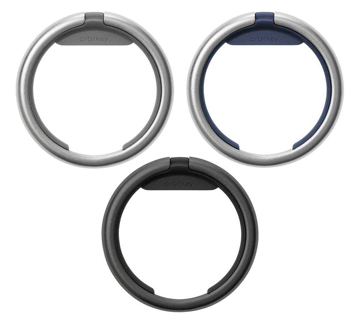 電子キーもCHIPOLOもスマートに付けられるスライド式リング|Orbitkey Ring black