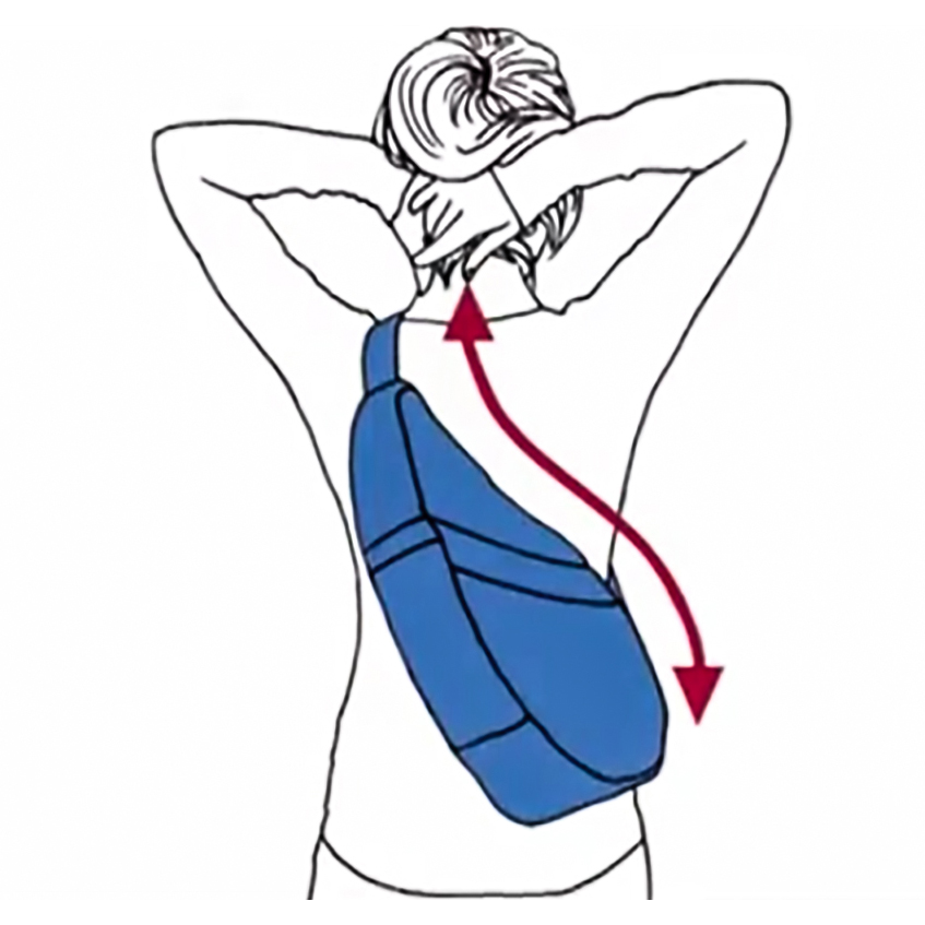 人間工学による体の丸みにフィットする「しずく型」のデザインのバッグレット|Healthy Back Bag