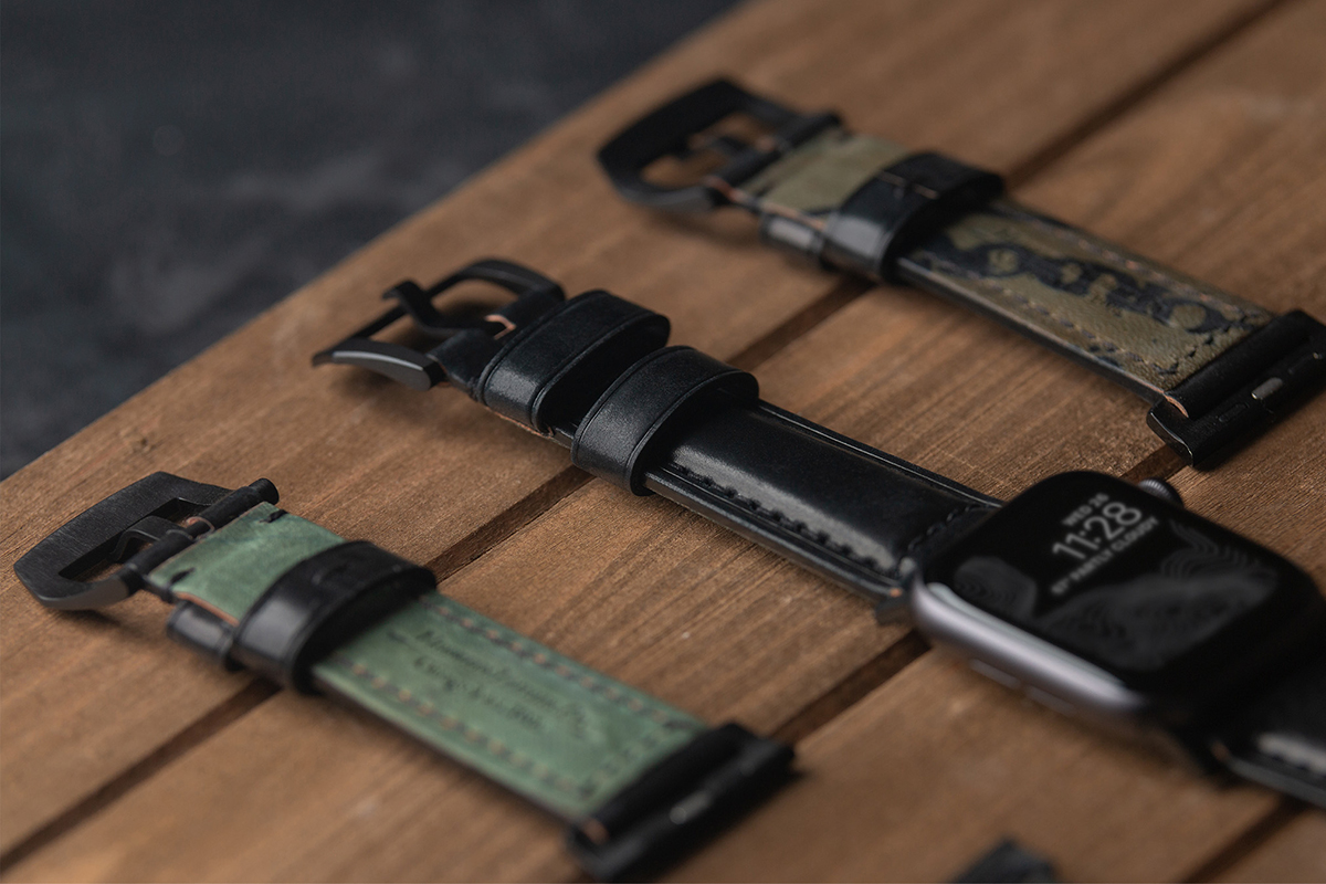高級紳士靴ブランドやトップメゾンと同様の希少革「シェルコードバン」のApple Watchバンド| NOMAD