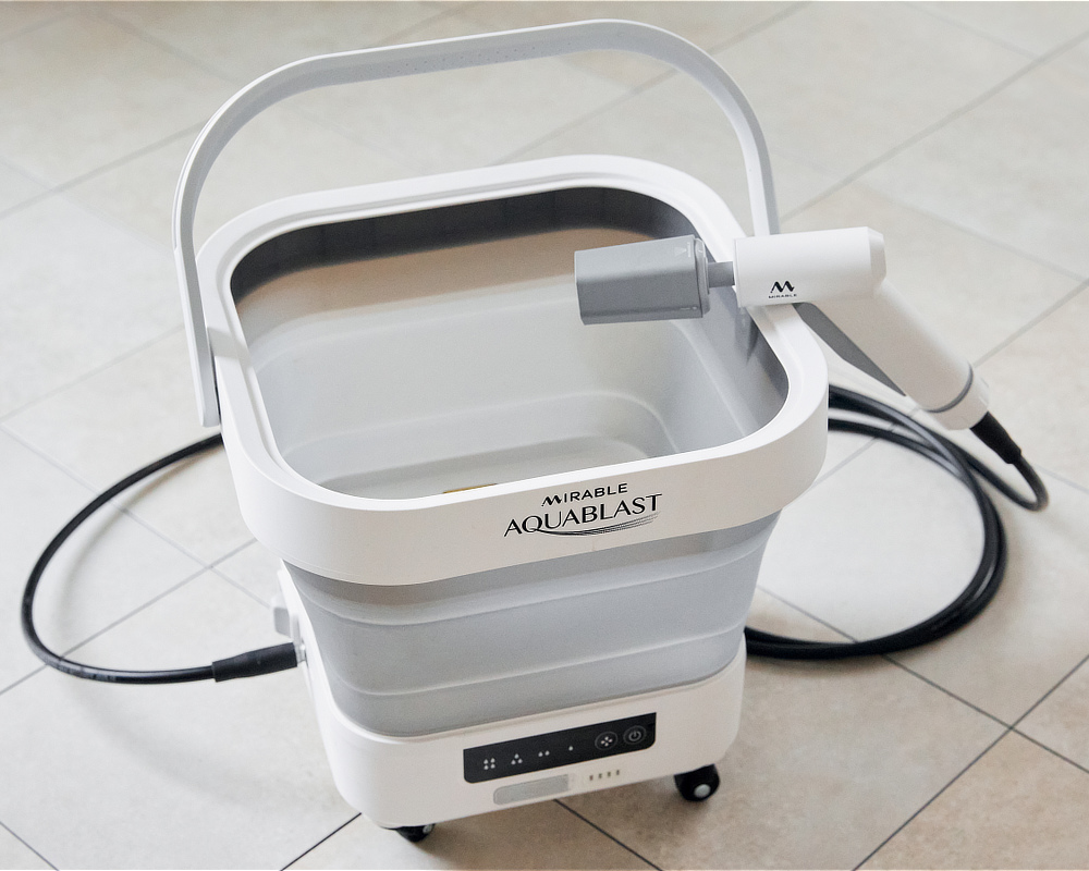 水道・電源いらず。ウルトラファインバブルで、優しく強力洗浄できる「高圧洗浄機」|MIRABLE AQUABLAST