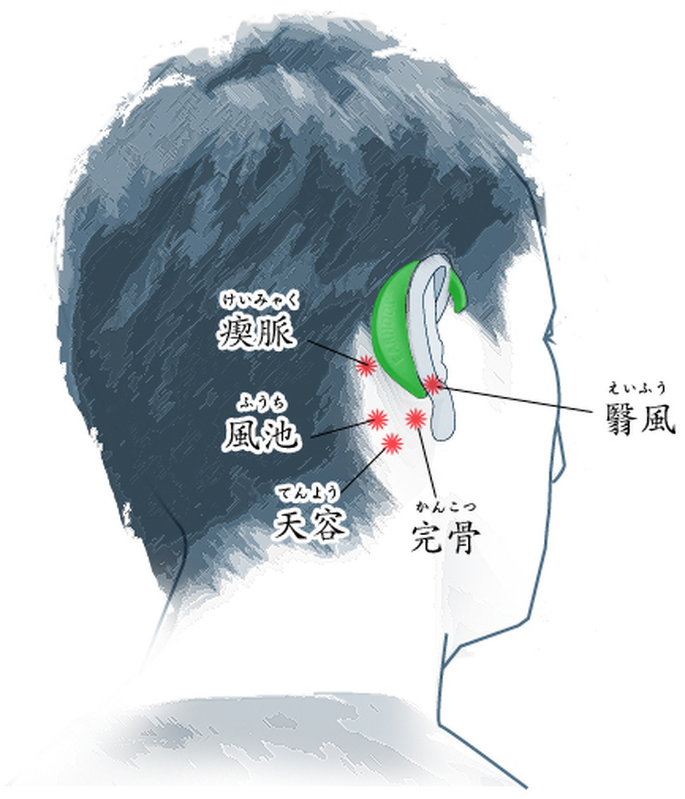 Image: https://1fl0kyr79c.user-space.cdn.idcfcloud.net/photographes/44b1b787e88981ebcafb7a0074e31b11.jpg 赤、ピンク、白。黒、青、緑、黄色の7色展開|ネオジム磁石で耳裏のツボを刺激。EARHOOK(イヤーフック)