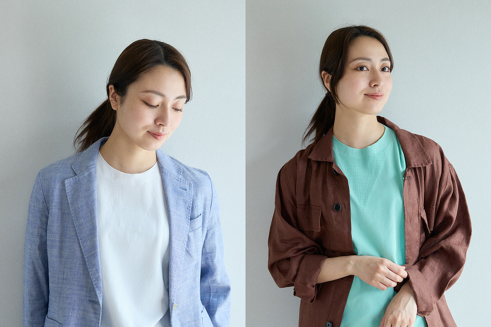 《Tシャツ＋アームカバー》UPF50+、縫い目なしで動きやすい「サラリ T」｜Salari