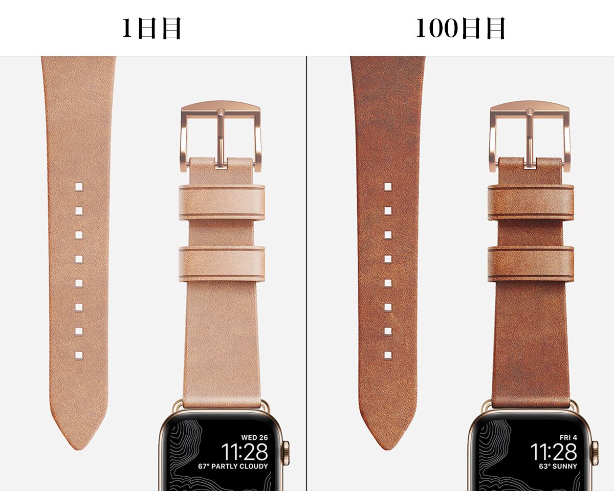 飴色に育てるスキンケア習慣。味わいのある飴色へと育て甲斐があるヌメ革のApple Watchバンド・AirPodsケース|NOMAD