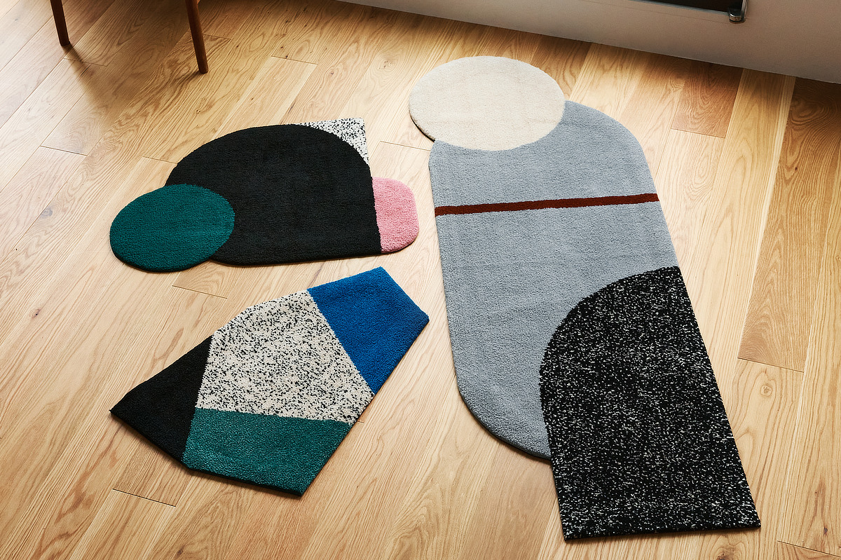 見慣れた我が家に、新しい空間が生まれるのを発見できる。さながら、現代アートのよう。|床にアートで空間がキマる「クリエイティブ・ラグ」(カーペット・絨毯)TRICOTÉ(トリコテ)|TRICOTÉ