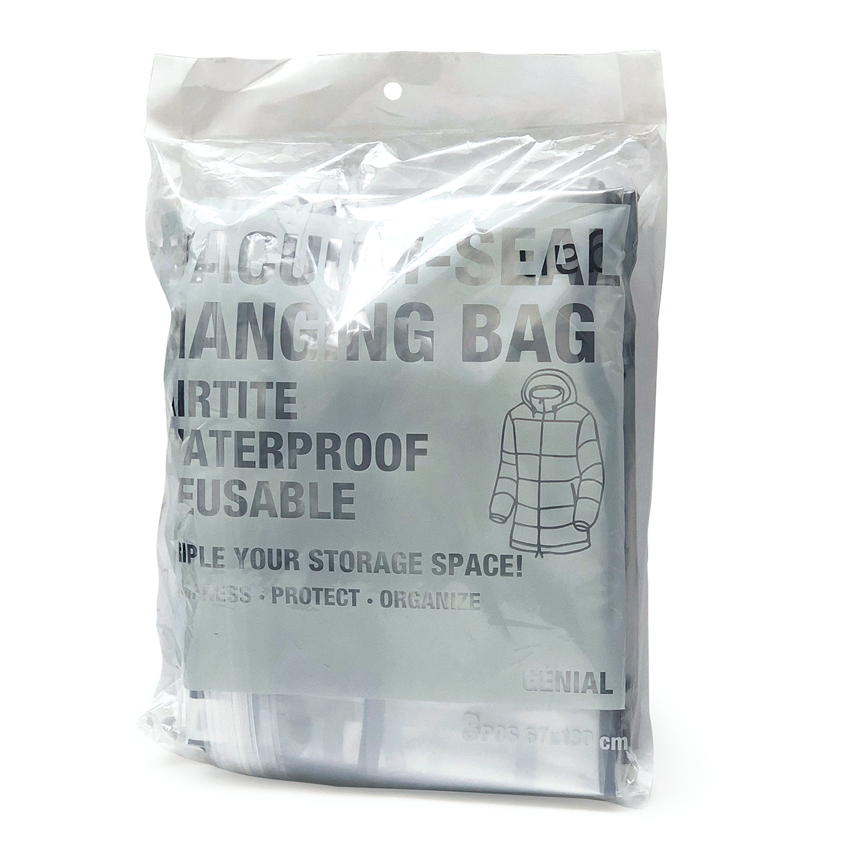 スライド十派ー|ハンガーごと収納OK、シワ・型崩れ知らずの衣類圧縮バッグ|vacuum seal hanging bag