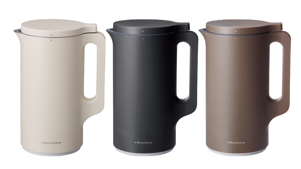 Image: https://1fl0kyr79c.user-space.cdn.idcfcloud.net/photographes/0ebcfde9f9f59ef044ffcdb8eed0341b.jpg 一見、スタイリッシュな湯沸かしポットのような、「自動調理ポット」。食卓に置いてもサマになるデザインと、邪魔にならないサイズ|『récolte(レコルト)』の自動調理ポット