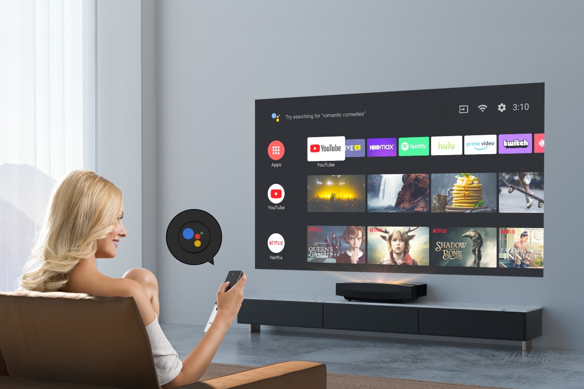 いつもスマホやパソコンで見ている動画アプリを、「AURA」でそのまま楽しむことができます。|簡単設定、くっきり明るい4K、胸に迫るサウンド。ドラマに、スポーツに、どっぷり浸れる「家庭用プロジェクター」|XGIMI AURA(エクスジミー オーラ)