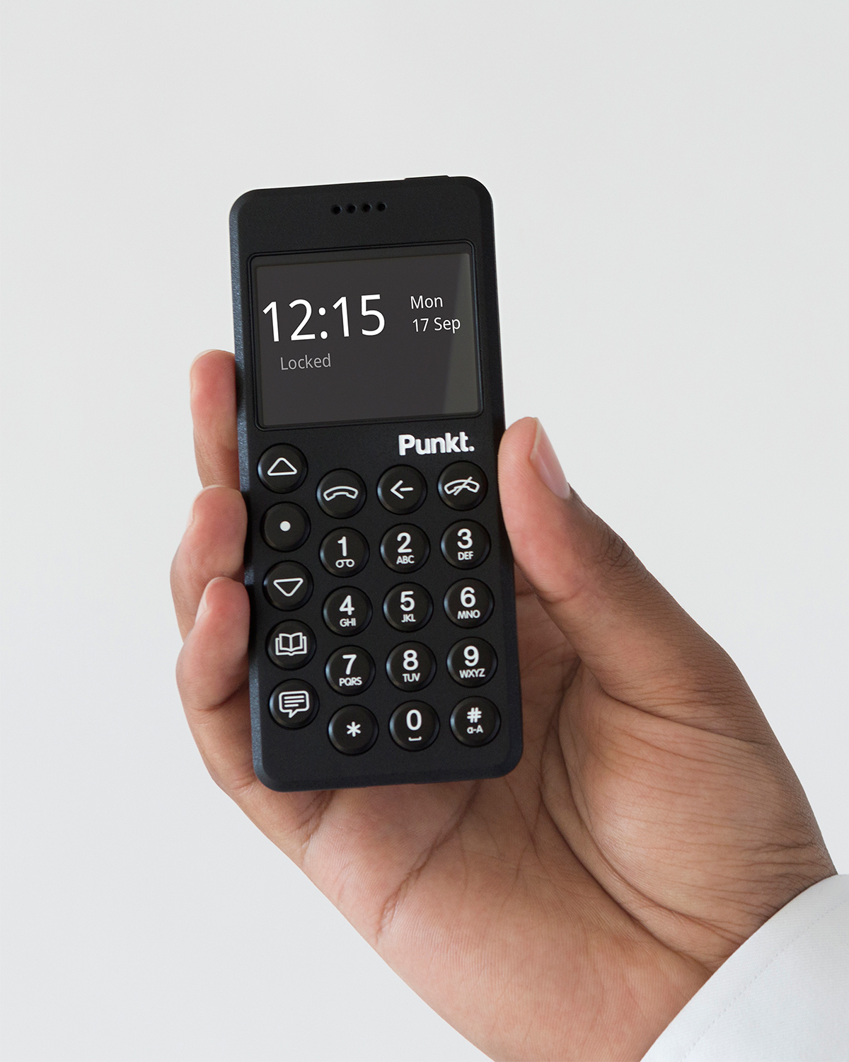 衝撃やキズに強く、頼もしい構造の携帯電話・ミニマムフォン|Punkt.(プンクト)