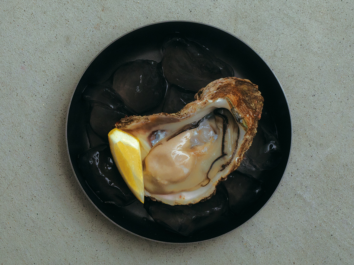 黒い器に盛り付けた食材は、輪郭が強調され、前に押し出されて見えるから見栄えがよくなる。落としても割れない、黒染めステンレスの食器(お皿)|KURO(96)クロ