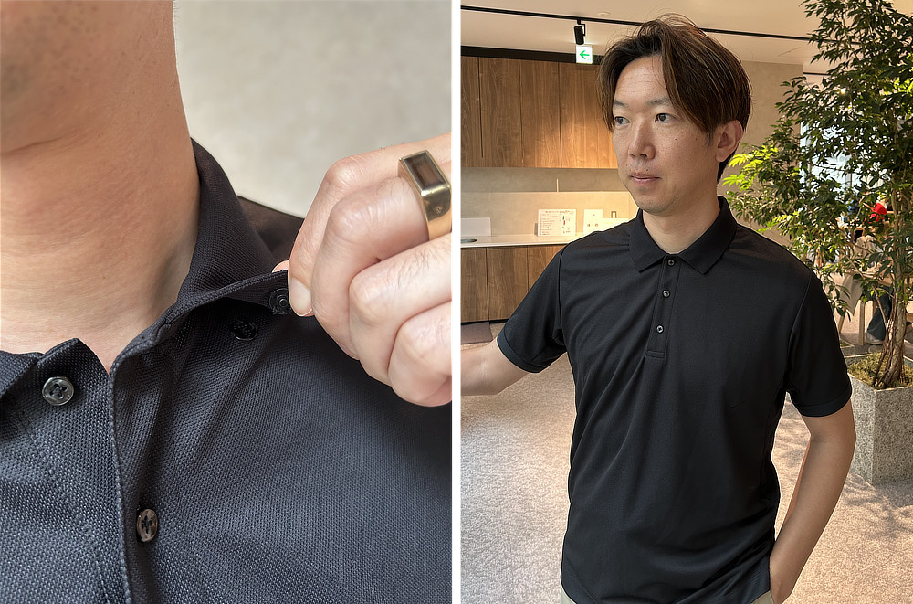 《ポロシャツ》和紙×ポリの快適設計で、湿気を吸って逃す、「和紙糸メディアポロシャツ」｜K-3B