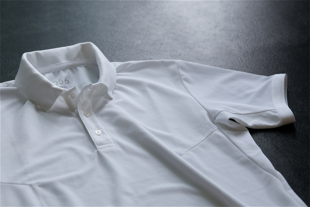 《ポロシャツ》和紙×ポリの快適設計で、湿気を吸って逃す、「和紙糸メディアポロシャツ」｜K-3B