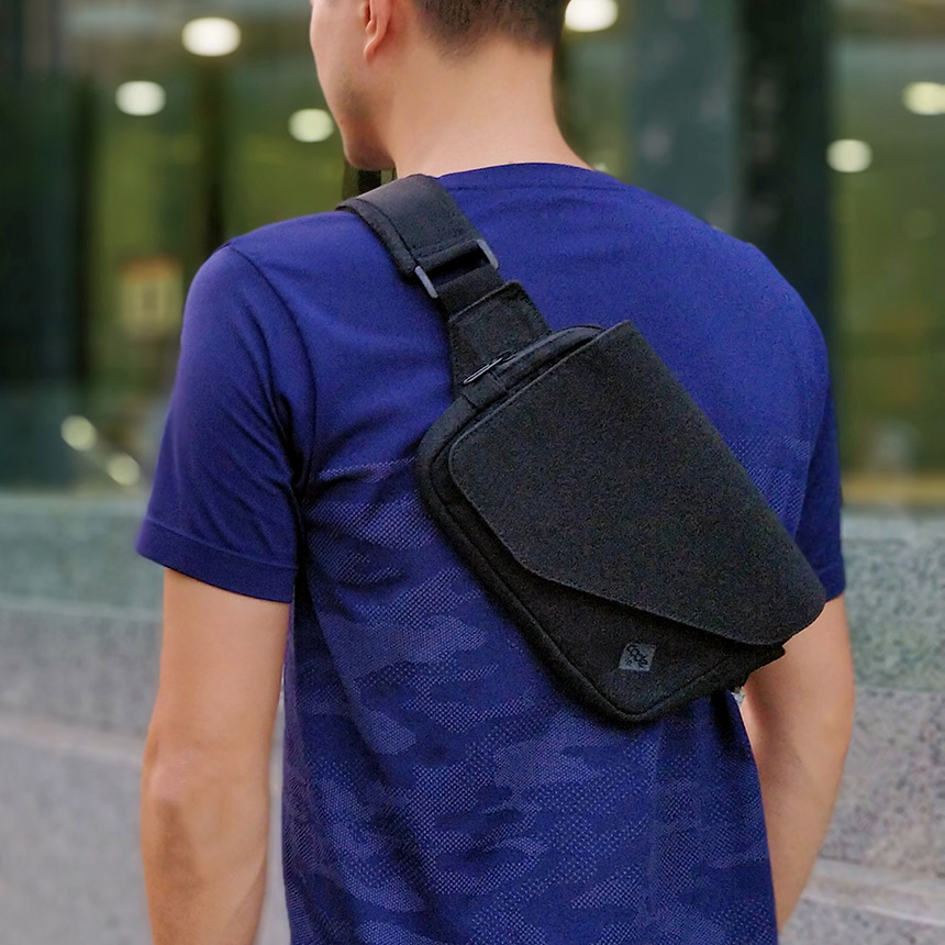 お出かけの移動時間をさらに快適なものにする大容量の着る財布(ボディーバッグ型財布)|Code10