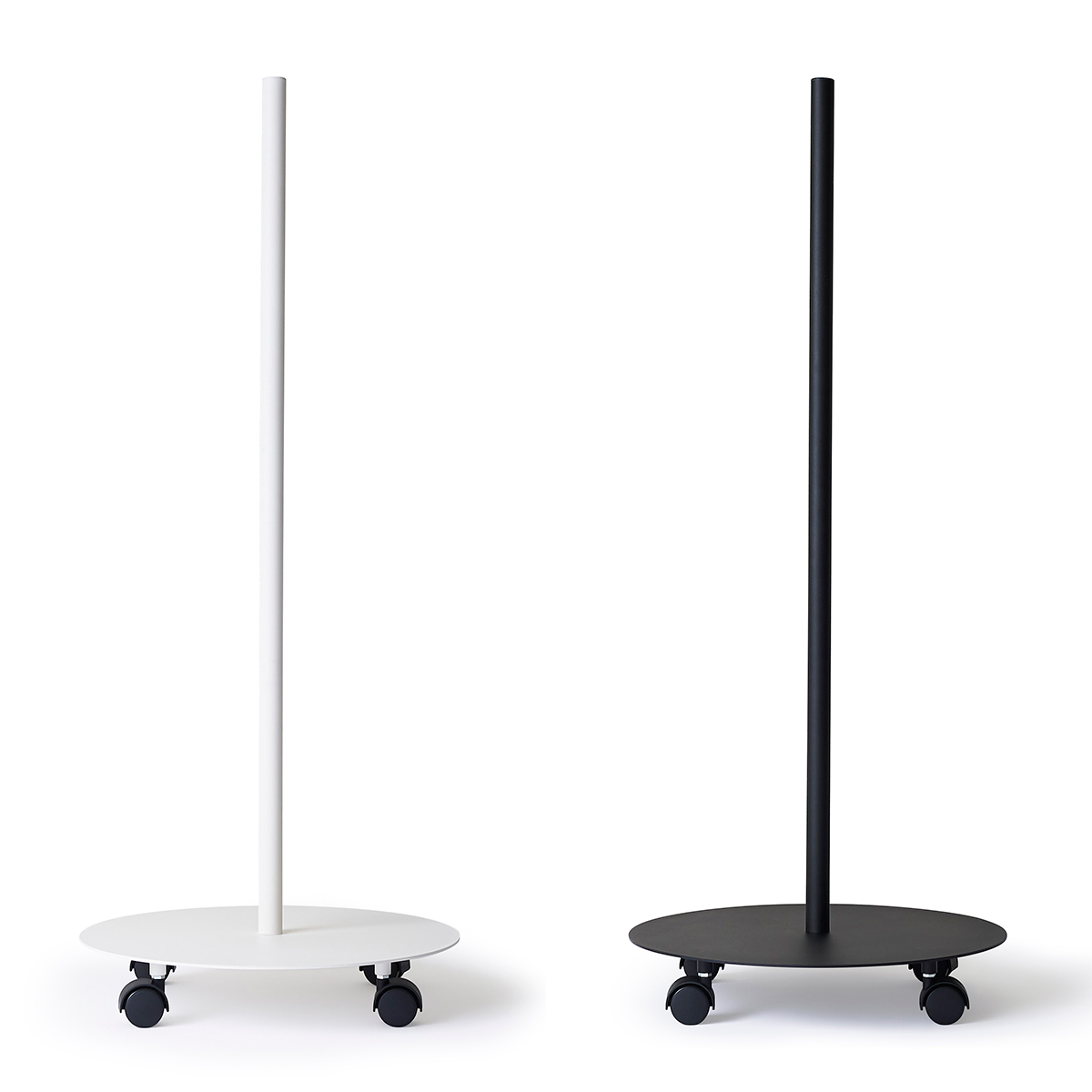 DRAW A LINE MOVE ROD My収納 ブラック キャスター付きポール×1 テーブルA×1 トレイ×2-