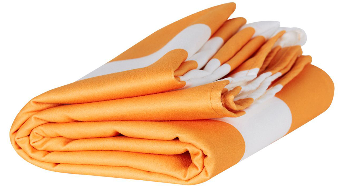 ブラジル・イパネマビーチのオレンジ(Ipanema Orange)|水をサッと吸収、砂がつかないマイクロファイバー製のカラフルタオル(ビーチタオル)|DOCK & BAY