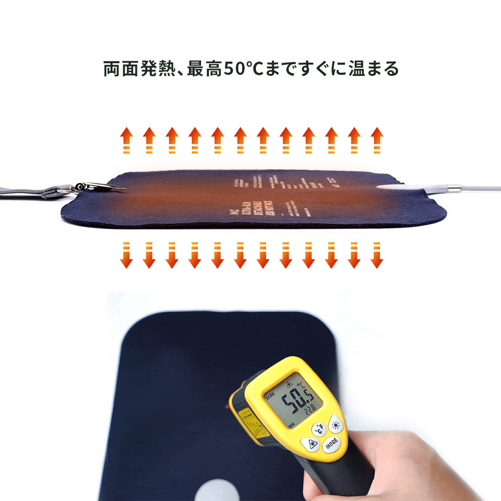 直感的に操作できるようシンプルに設計されているので、使い方もカンタン|クリップ付きで服に仕込める!銀ナノインクで温める特許技術の「USBウェアラブルヒーター」|INKO(インコ)