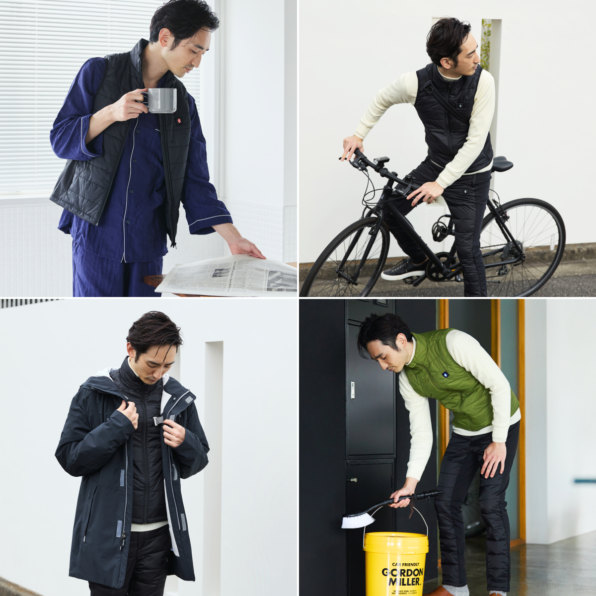 家でも外でも、ぽかぽか。薄くて軽いから、コートの中にも着られます。|まるで「着るこたつ」。冬の寒さ対策に、温活に。ヒーター内蔵の「温熱ベスト」と「温熱パンツ」SPEED HEAT(スピードヒート)
