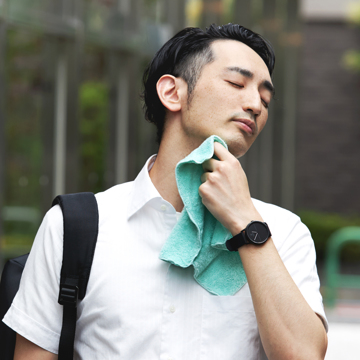 汗をすぐに分解消臭!1日中爽やかなミニタオル|フワッフワの肌触り、汗が臭わない今治ミニタオル|Breeze Bronze