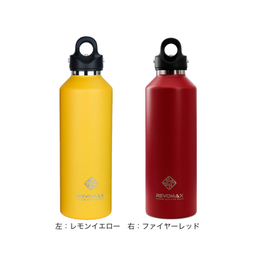 「指3本」で開閉できる魔法瓶|《950ml》炭酸水もビールもOK!ワンタッチで開く、保冷36時間・保温18時間の「マイボトル」|REVOMAX