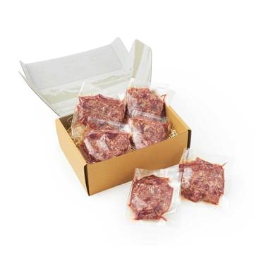 週末を「牛飼いステーキ」で祝おう!|《ハンバーグ6個セット》ロッキー山脈の雪解け水と牧草が育む、上質の赤身肉|COWMAN STEAK CLUB