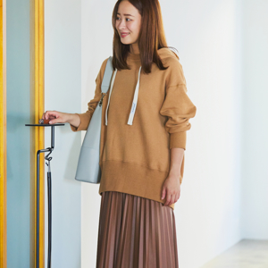 フード付プルオーバー そのまま外出できる オーガニックコットンの 大人の部屋着 Monoearth Monoco