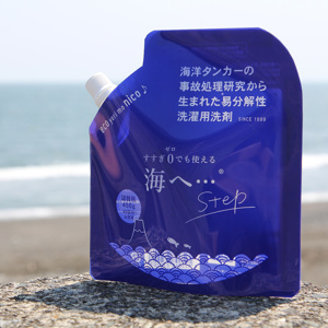 詰め替えパック450g 落ちた汚れが再付着しない 綿もカシミヤも洗える 洗濯洗剤 Step Monoco