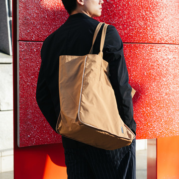 行きは「ぺたんこバッグ」、帰りは「買い物カゴ」|《トートバッグ》ファスナーを開くと、容量が“16倍”に広がる|WARPトランスフォームバッグシリーズ