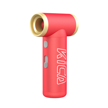 「自分では買わないけど、もらって嬉しいもの」として家電を贈る｜これ1本で、最大風速20mで空気入れ、火起こし、扇風機、掃き掃除ができる「充電式エアブローガン」| KiCA Jet Fan 2S｜レッド