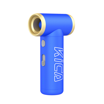 「自分では買わないけど、もらって嬉しいもの」として家電を贈る｜これ1本で、最大風速20mで空気入れ、火起こし、扇風機、掃き掃除ができる「充電式エアブローガン」| KiCA Jet Fan 2S｜ブルー