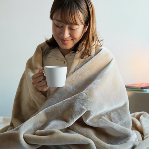 CALDO NIDO グレー ストライプ 毛布と敷き毛布 CALDO NIDO グレー ストライプ 毛布と敷き毛布 【公式通販】