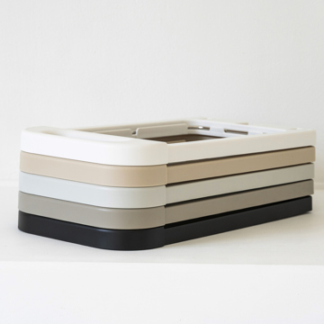 引き出してポイ！棚下に「ごみステーション」｜ゴミ袋の容量をめいっぱい使えて、交換ラクラク！磁石がくっつくスチール製｜スライド式ゴミ袋スタンド