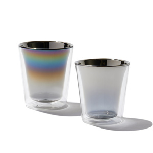 《保温保冷・ダブルウォールグラス》オーロラの光彩で眼福を、まろやかな味わいで口福をもたらす、「純チタン」コーティンググラス｜PROGRESS