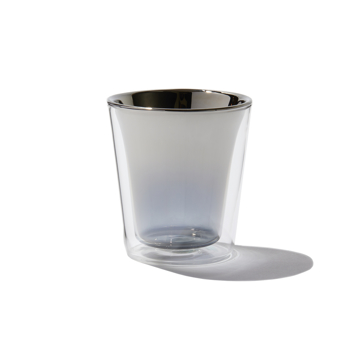 いつものお酒に、惚れ直す｜《保温保冷・ダブルウォールグラス》オーロラの光彩で眼福を、まろやかな味わいで口福をもたらす、「純チタン」コーティンググラス｜PROGRESS｜Silver