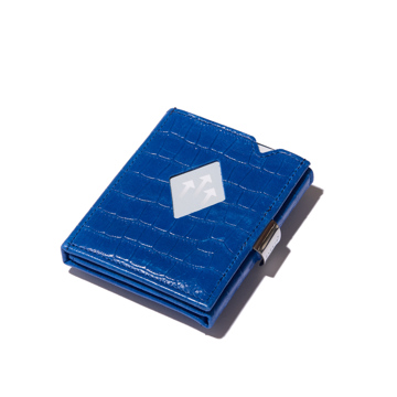 これ、名刺入れかと思った！｜《スキミング防止機能付》１軍カードに直アクセス、コイン・お札も入る「コンパクト財布」｜EXENTRI｜CAIMAN BLUE