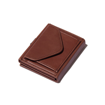 これ、名刺入れかと思った！｜《スキミング防止機能付》１軍カードに直アクセス、コイン・お札も入る「コンパクト財布」｜EXENTRI｜HAZELNUT