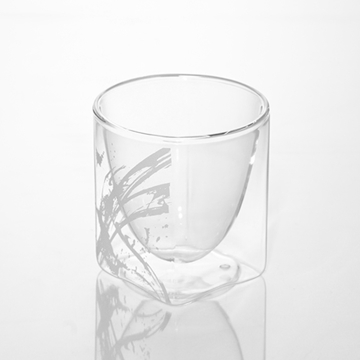 BLACK FRIDAY  2025｜【1,890円→1,280円】《勢／200ml》結露しにくく、レンジ加熱OK。右肩上がりの勢いを表現した「ダブルウォールグラス」｜Rayes｜シルバー