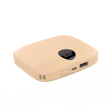 BLACK FRIDAY  2025｜【4,860円→3,980円】USB充電式カイロ＆モバイルバッテリー 「あったかPOMI ポケットカイロ 9600mAh」｜Coolean｜ベージュ