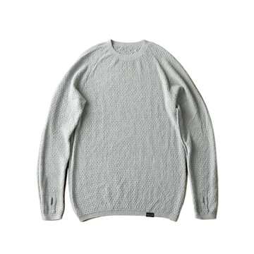 やっぱりウール。下着のチョモランマ！｜《クルーネックニット／男女兼用》自然な調湿・調温・防臭、フリーな履き心地の「WUNDER WEAR シームレス クルーネック」｜BRING｜LT.GRAY／M