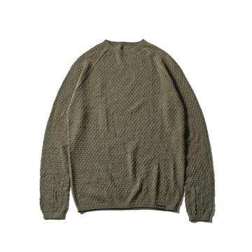 やっぱりウール。下着のチョモランマ！｜《クルーネックニット／男女兼用》自然な調湿・調温・防臭、フリーな履き心地の「WUNDER WEAR シームレス クルーネック」｜BRING｜KHAKI／S