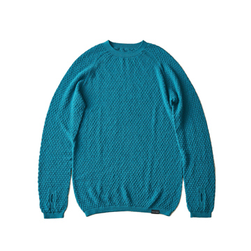 やっぱりウール。下着のチョモランマ！｜《クルーネックニット／男女兼用》自然な調湿・調温・防臭、フリーな履き心地の「WUNDER WEAR シームレス クルーネック」｜BRING｜TURQUOISE／S