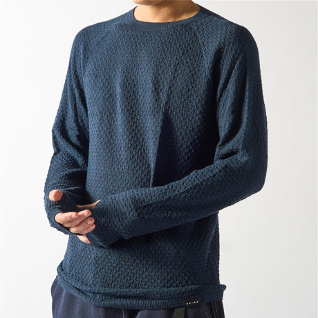 やっぱりウール。下着のチョモランマ！｜《クルーネックニット／男女兼用》自然な調湿・調温・防臭、フリーな履き心地の「WUNDER WEAR シームレス クルーネック」｜BRING