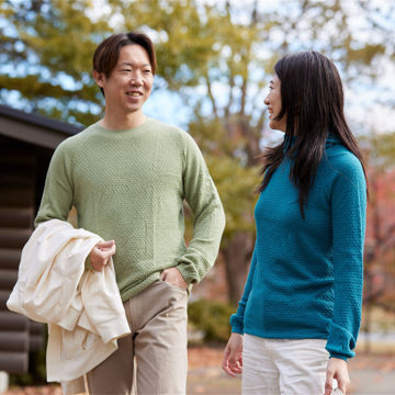 やっぱりウール。下着のチョモランマ！｜《クルーネックニット／男女兼用》自然な調湿・調温・防臭、フリーな履き心地の「WUNDER WEAR シームレス クルーネック」｜BRING