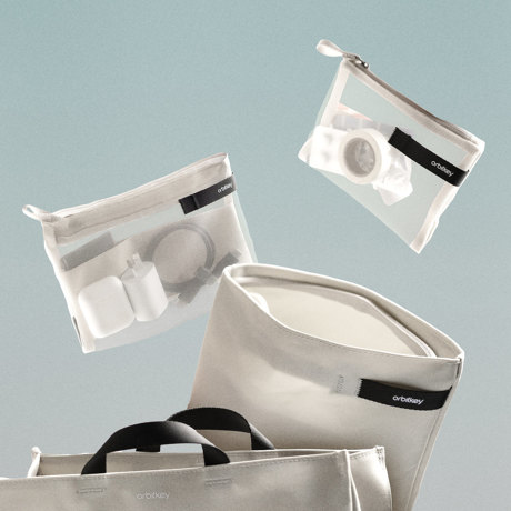 “TECHトート“とスマート通勤｜《ポーチ３点セット》バッグの中をスマートに整えるポーチトリオ｜Orbitkey