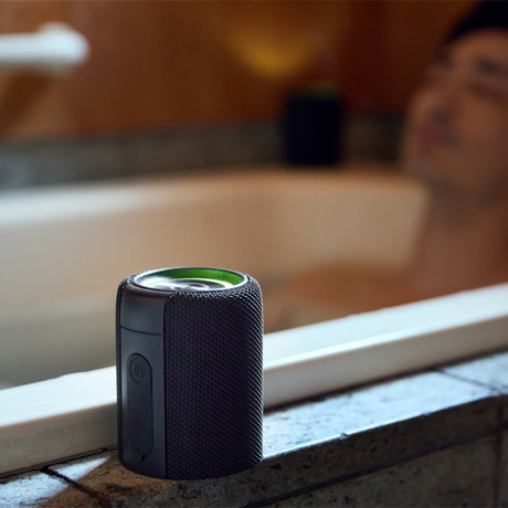 湯気と音楽で、思考ノイズOFF｜マグネット式 防水IPX6 立体サウンドのBluetooth デュアル スピーカー｜MaGdget Dual Speaker