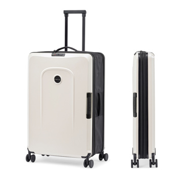 旅のあとも美しい｜《95L》収納時には、約1／2にスリム化できる、オランダ発のスーツケース「foldaway」｜senz°｜オフホワイト