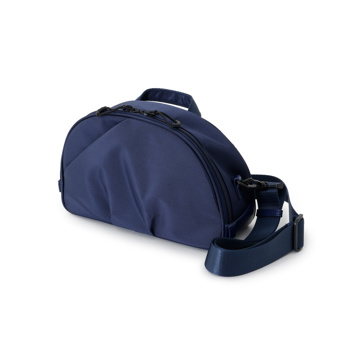 パカっと整う、休日ショルダー｜口が60°開いて、荷物が見える、出し入れスムーズな「バネパカ ショルダーバッグ」｜mayumasa｜NAVY