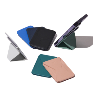 《スマホスタンド》指１本で脚が出現する、薄さ5.5mmのスマホスタンド「snap on」（MagSafe対応）」| MOFT