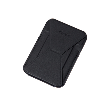 ほしい時だけ“出現”！ 極薄マルチスタンド｜《スマホスタンド》指１本で脚が出現する、薄さ5.5mmのスマホスタンド「snap on」（MagSafe対応）」| MOFT｜ジェットブラック